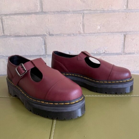 Dr. Martens Bethan cherry red platform mary jane size US W 11 / UK 9 - Picture 2 of 8